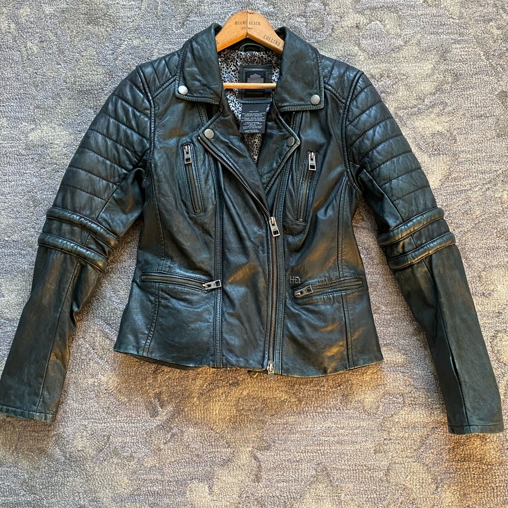 Harley Davidson leather moto jacket